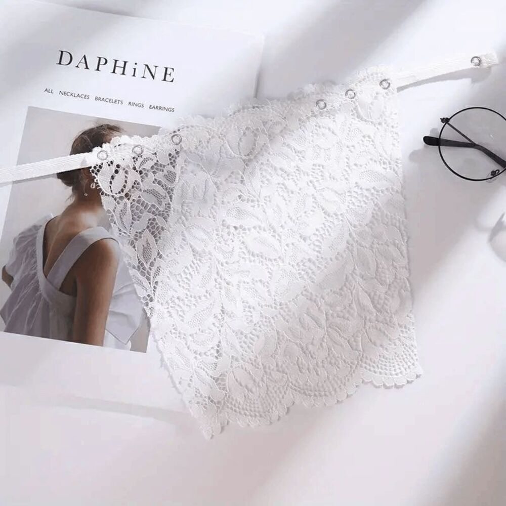 Floral Lace Chest Breast Attachable Detachable Cover